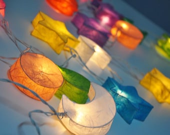 Guirnalda de luces con forma de estrella: decoración de Acción de Gracias