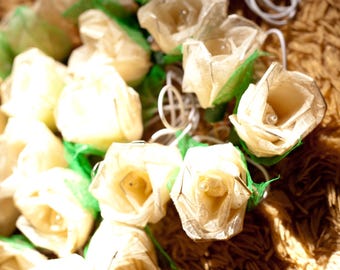 Rose Flower String Lights: Wedding Home Decor - 20/35 LED