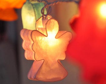 Angel & Star Lantern String Lights: Fairy Light Garland Decor