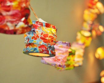 Guirnaldas de luces de papel: Luces de hadas para el dormitorio, guirnaldas para bodas