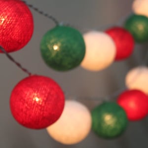 20/35 LED Christmas Cotton Ball String Lights  Home Living Room and Wedding Decor