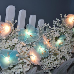 Blue Flower String Lights | Home & Wedding Decor | Sweet Dorm Room Lights