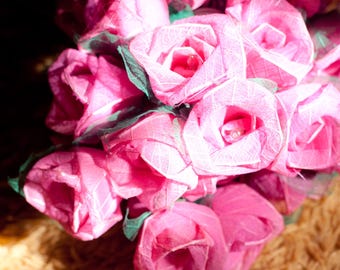 Pink Rose Leaf String Fairy Lights: Wedding Home Decor