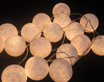 White Ball String Fairy Lights: Wedding & Home Decor