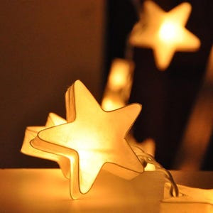 White Star Lantern String Lights Fairy Light Garland Decor Garland Gift Set Thanksgiving Decor