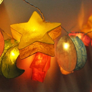 Ghirlanda di luci natalizie miste, lanterne a forma di stella, set regalo di ghirlande, decorazioni per il Ringraziamento