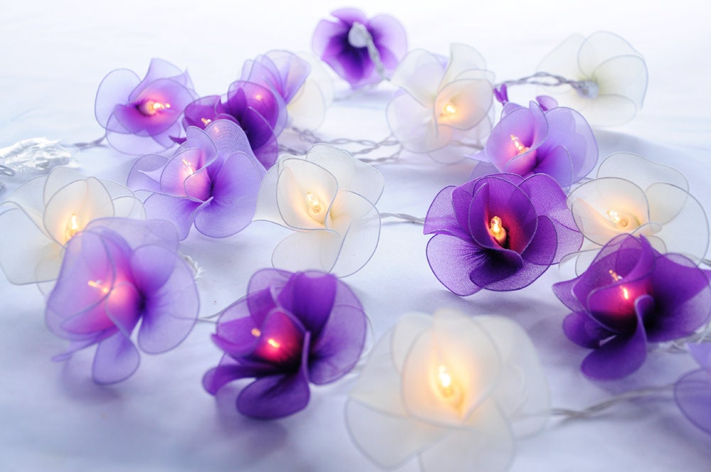 Purple Flower Fairy Lights, Wedding Decor Etsy — free download