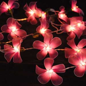 Purple Flower Fairy Lights | Lavender Floral Garland, Boho Room Decor, Wedding Centerpiece