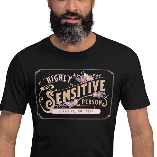 Highly Sensitive Person Art Nouveau Style Unisex t-shirt, HSP Gift, Neurodiversity Awareness, Empath Present