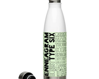 Enneagram Type Six Insulated Stainless Steel Water Bottle Typology Gift, The Loyalist Personality