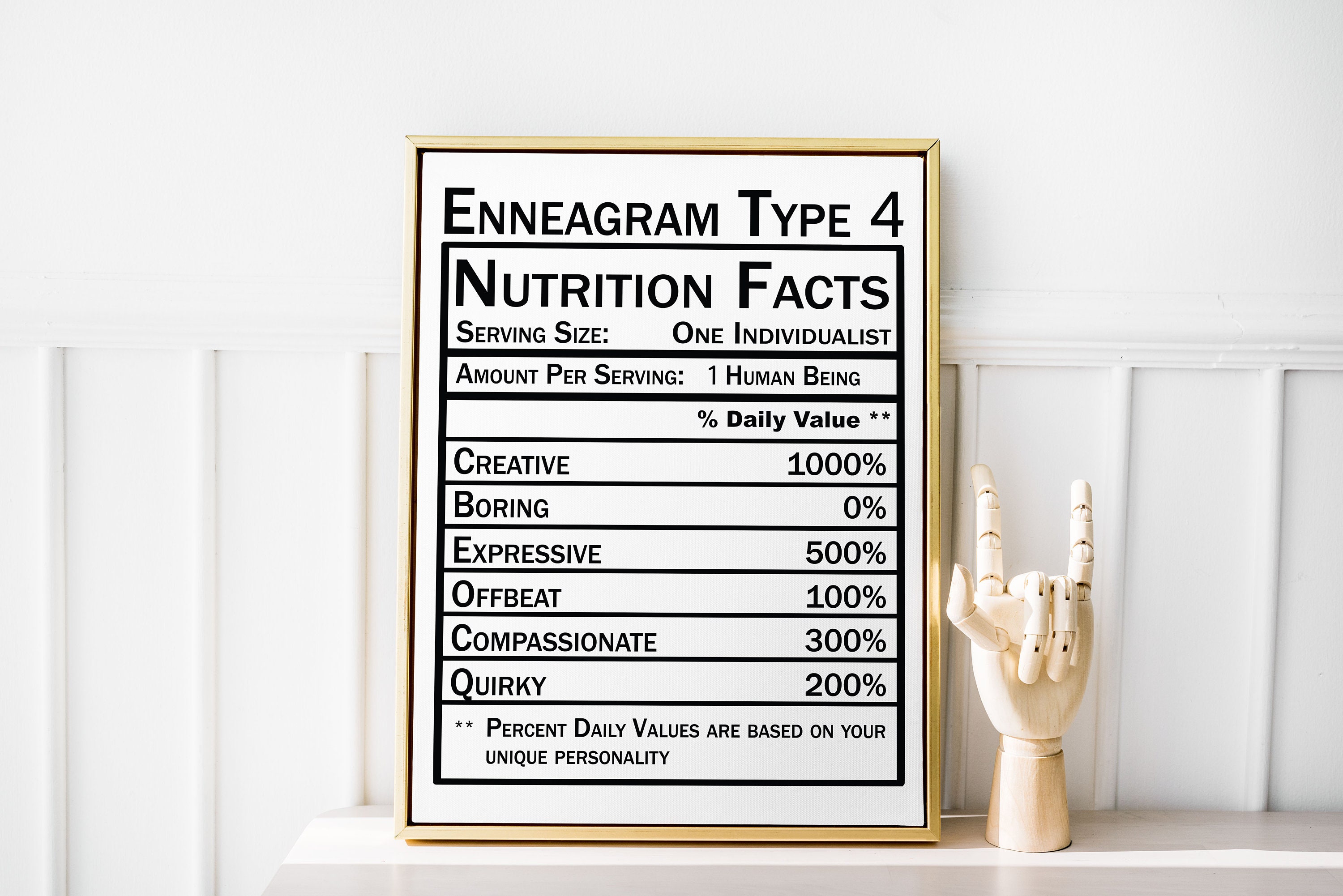 Enneagram Type Four Unframed 16 X 20 Poster, the Individualist