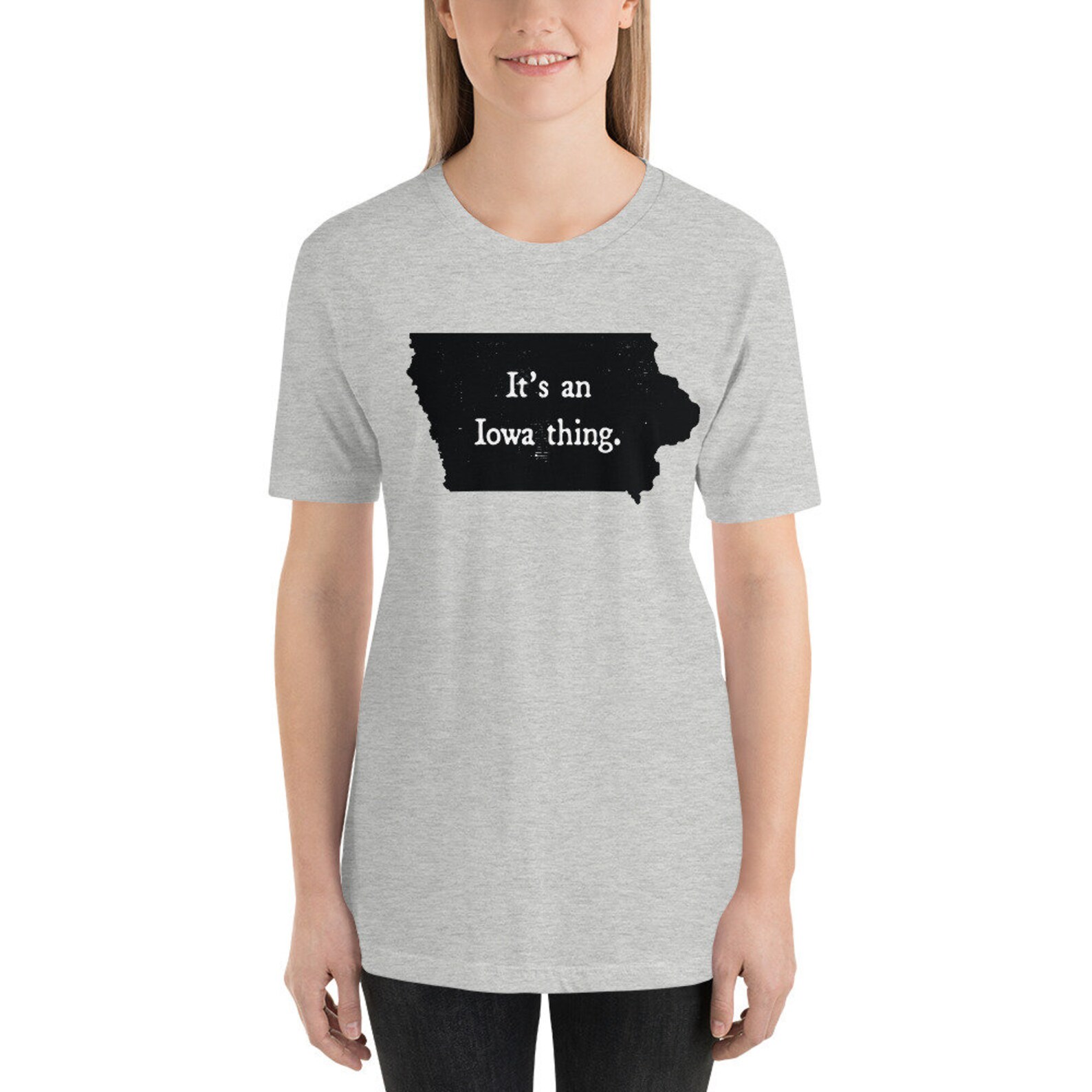 State of Iowa printed on a ShortSleeve Unisex TShirt Etsy