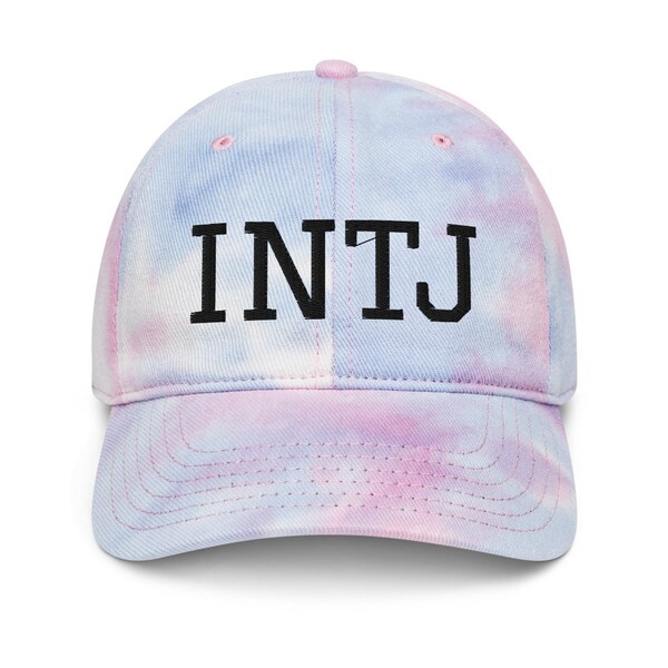 INTJ Hat, Cool Embroidered Tie dye hat for INTJ personality types, four color combos