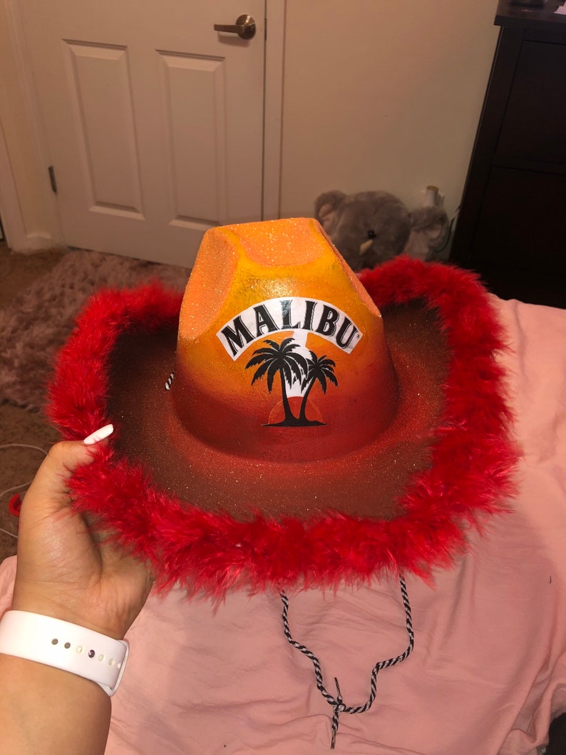 CUSTOM alcohol Cowboys Hat Etsy