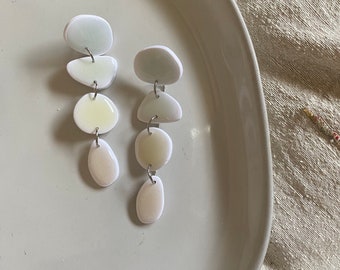 LAINEY | Seaglass dangle earrrings | pastel dangles | colorful summer earrings