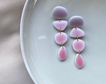 LAINEY | lilac ombré dangle earrrings | pastel dangles | colorful summer earrings