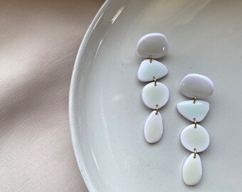 LAINEY | Seaglass dangle earrrings | pastel dangles | colorful summer earrings