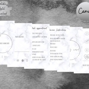 Business card bundle, DIY templates, lash tech business card, aftercare, loyalty card