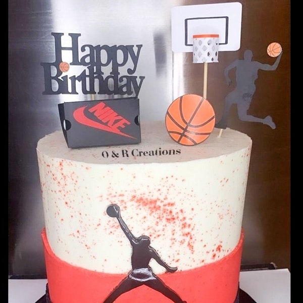 Basketball cake topper, koby, LeBron. Basketball cake