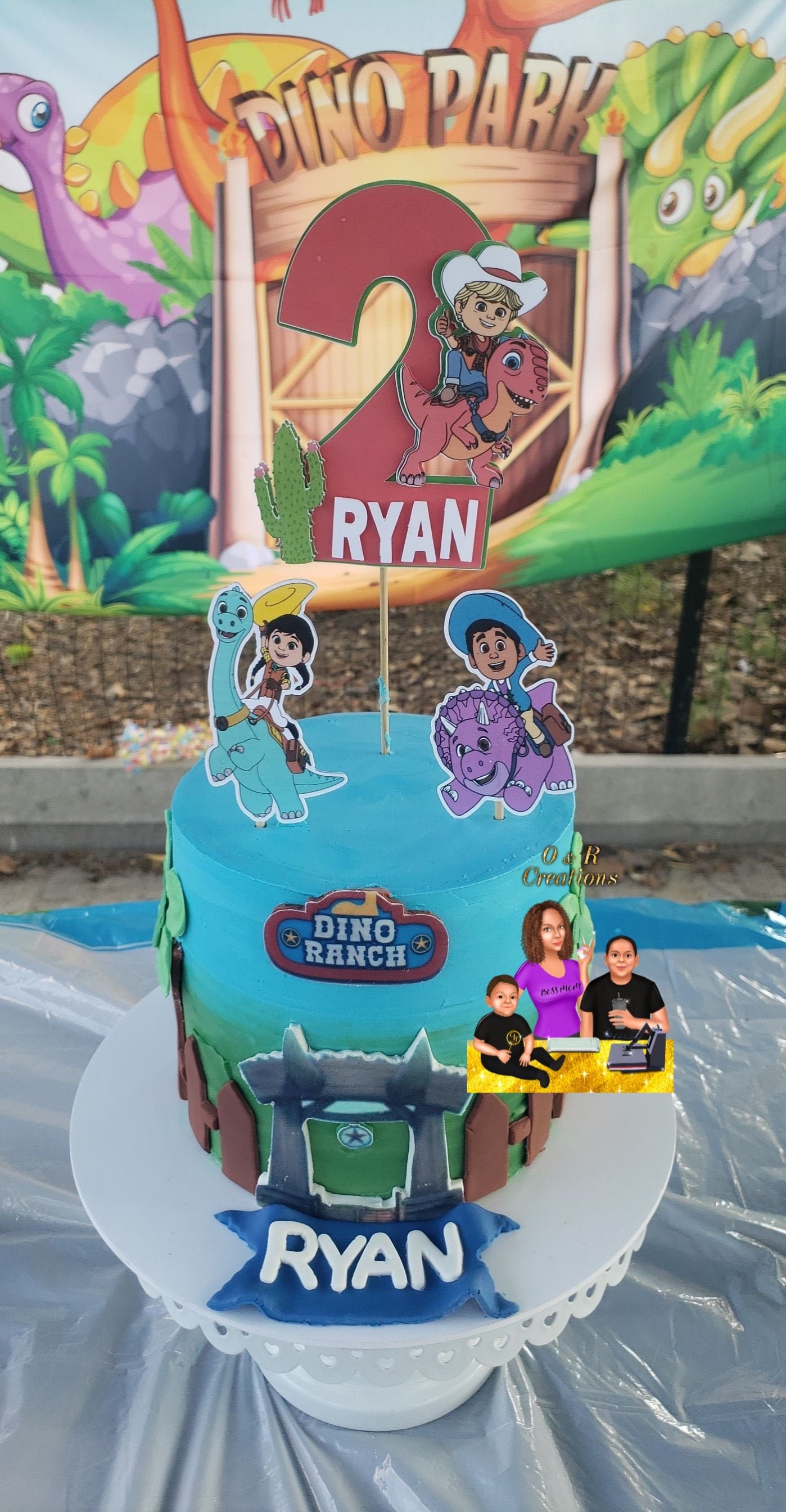 Dino Ranch cake topper personalized cake topper custom cake Etsy Schweiz
