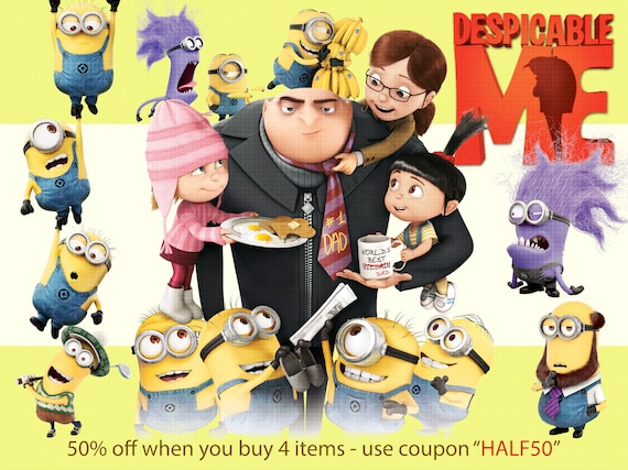 Minion Clipart Png Disney Despicable Me Digital Graphic Image Etsy