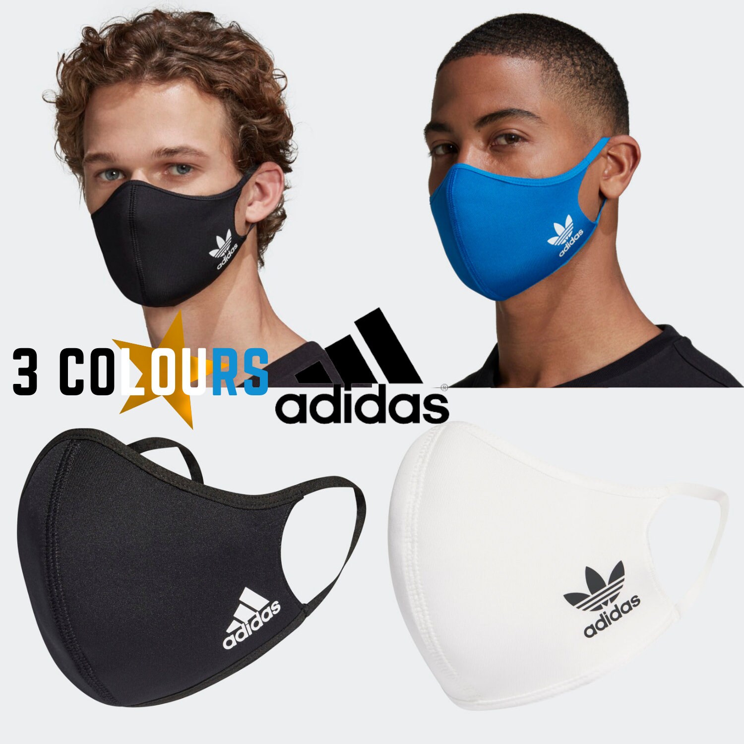 Original Adidas Face Mask / Cover Size M/L & XS/S / Colour Etsy