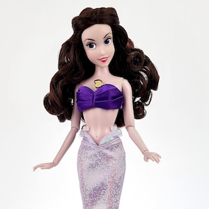 Vanessa inspired Mermaid Sparkling Tail - Doll Outfit for 11.5 inches / 30 cm Dolls (Disney Princess Classic Dolls) with Pointed Toes