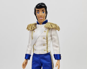 Prince Eric Wedding Uniform - for 12.5 inches / 32 cm Dolls (Disney Classic Dolls) - The Little Mermaid Prince Eric White Outfit