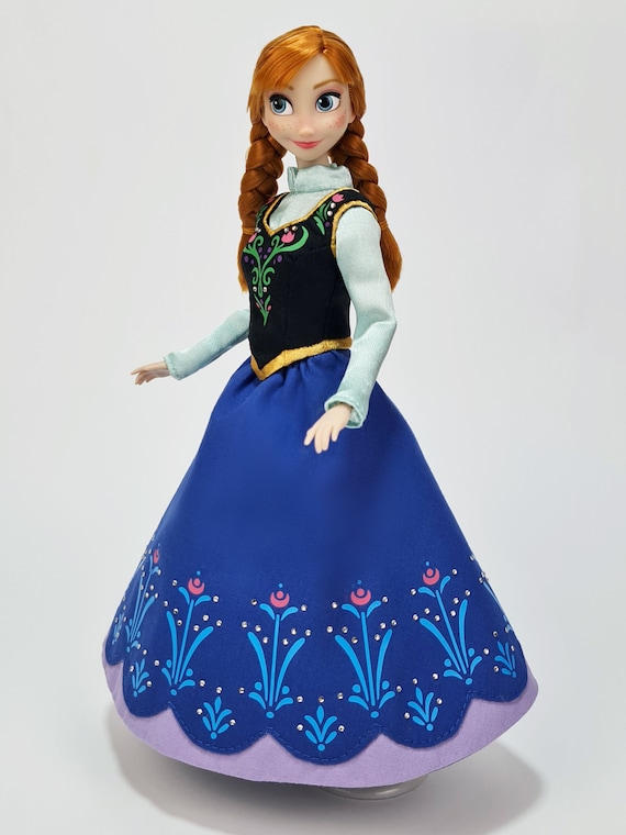 Princess Anna Travel Doll Outfit - for 11.5 Inches / 30 Cm Dolls (disney  Princess Classic Dolls) - Frozen Blue Doll Dress - Etsy