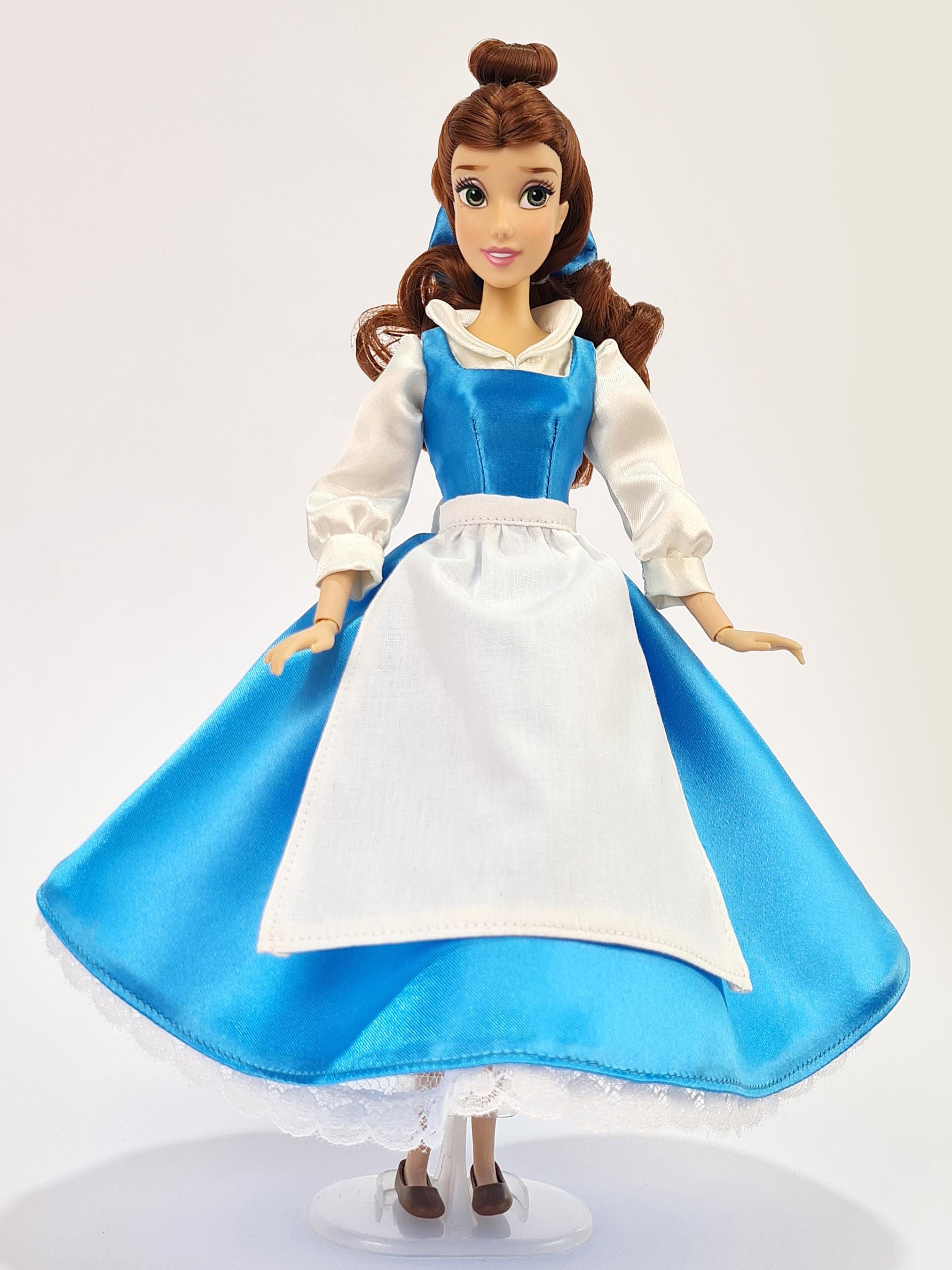 Belle Blue-outfit - voor poppen van 11,5 inch / 30 cm (Disney Princess  Classic Dolls) - blauwe poppenjurk Belle Town - Etsy België, image size:2025x2700