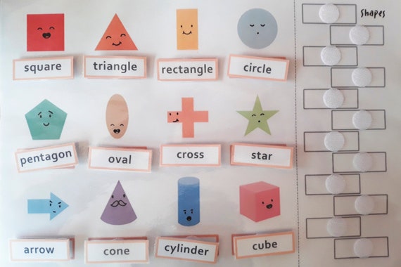 Shapes Kids Activity Early Math Game Preschool Curriculum - Etsy