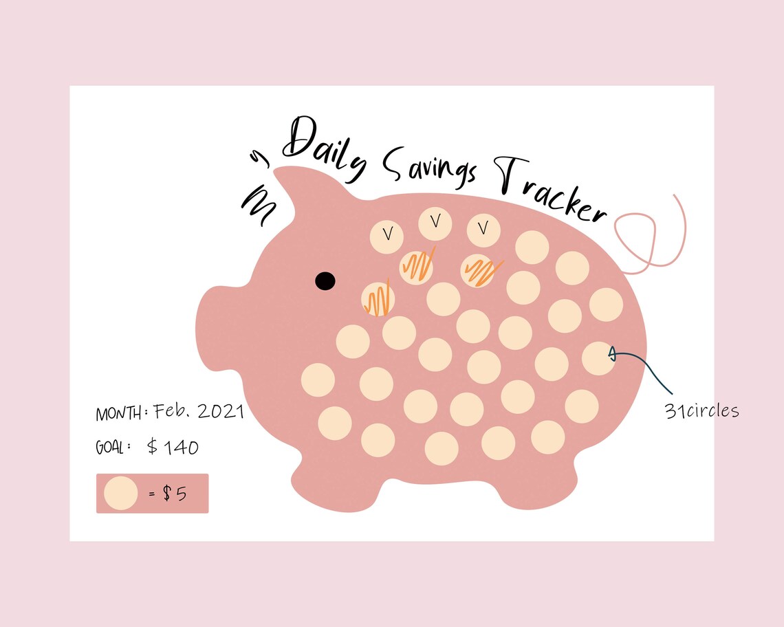Savings Tracker for Kids Printable Money Saving Templates Money Tracker ...