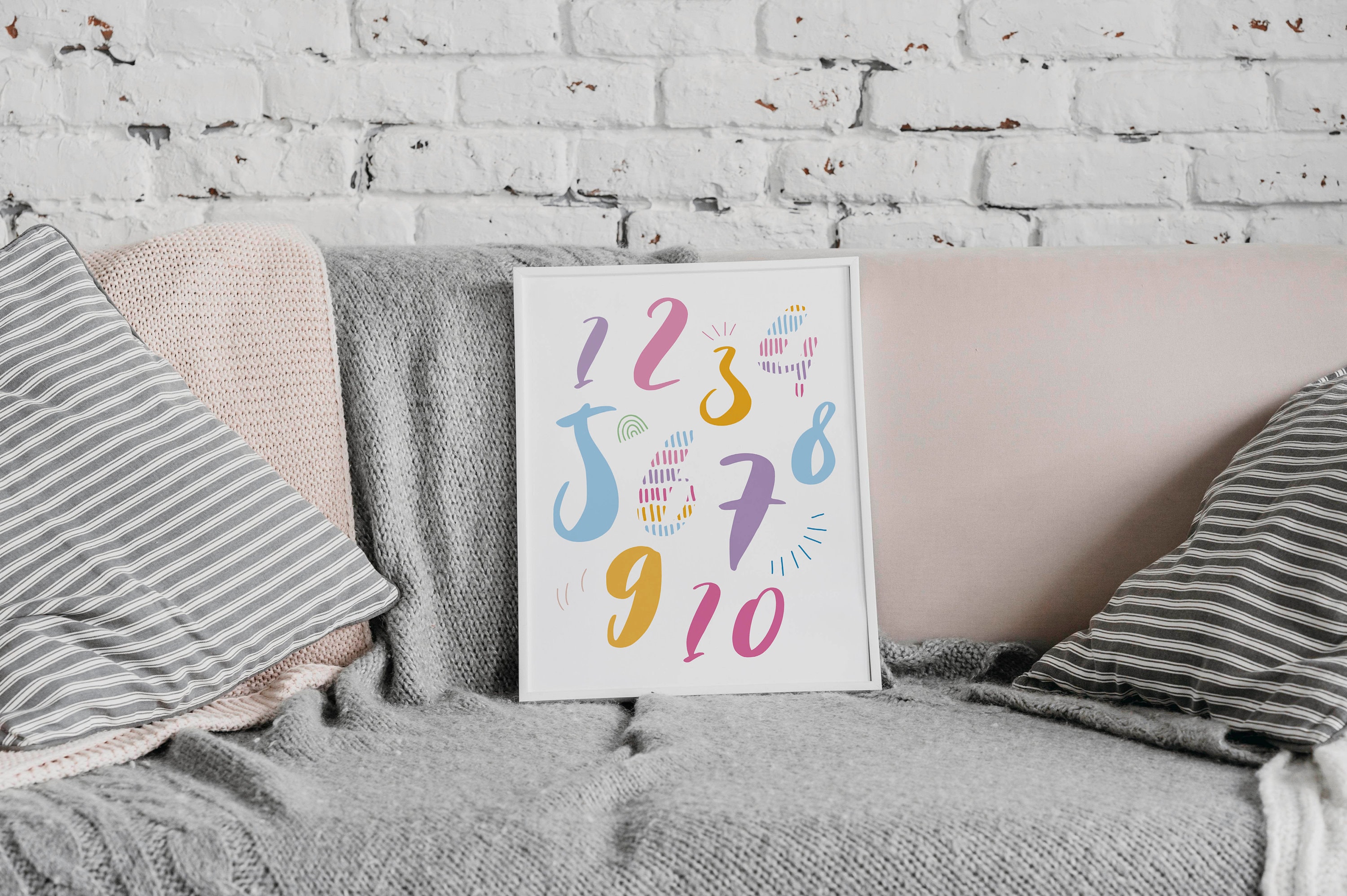 Number 1 to 10 Poster | Nursery Wall Art | Educational Poster ...