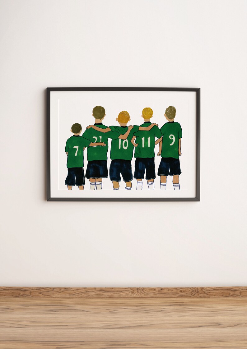 Soccer Team Gift Boys Bedroom Art Soccer Print Kids Room Sports Art Prints Gift Idea Soccer Team Poster Printable Wall Art