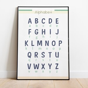 Alphabet Poster | Printable Alphabet Wall Art | Kids Wall Art | ABC Poster | Nursery Wall Decor | Playroom Wall Art | Instant Download