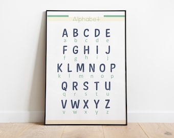 Alphabet Poster | Druckbare Alphabet Wandkunst | Kinder Wandkunst | ABC Poster | Kinderzimmer Wanddekoration | Spielzimmer Wandkunst | Sofort Download