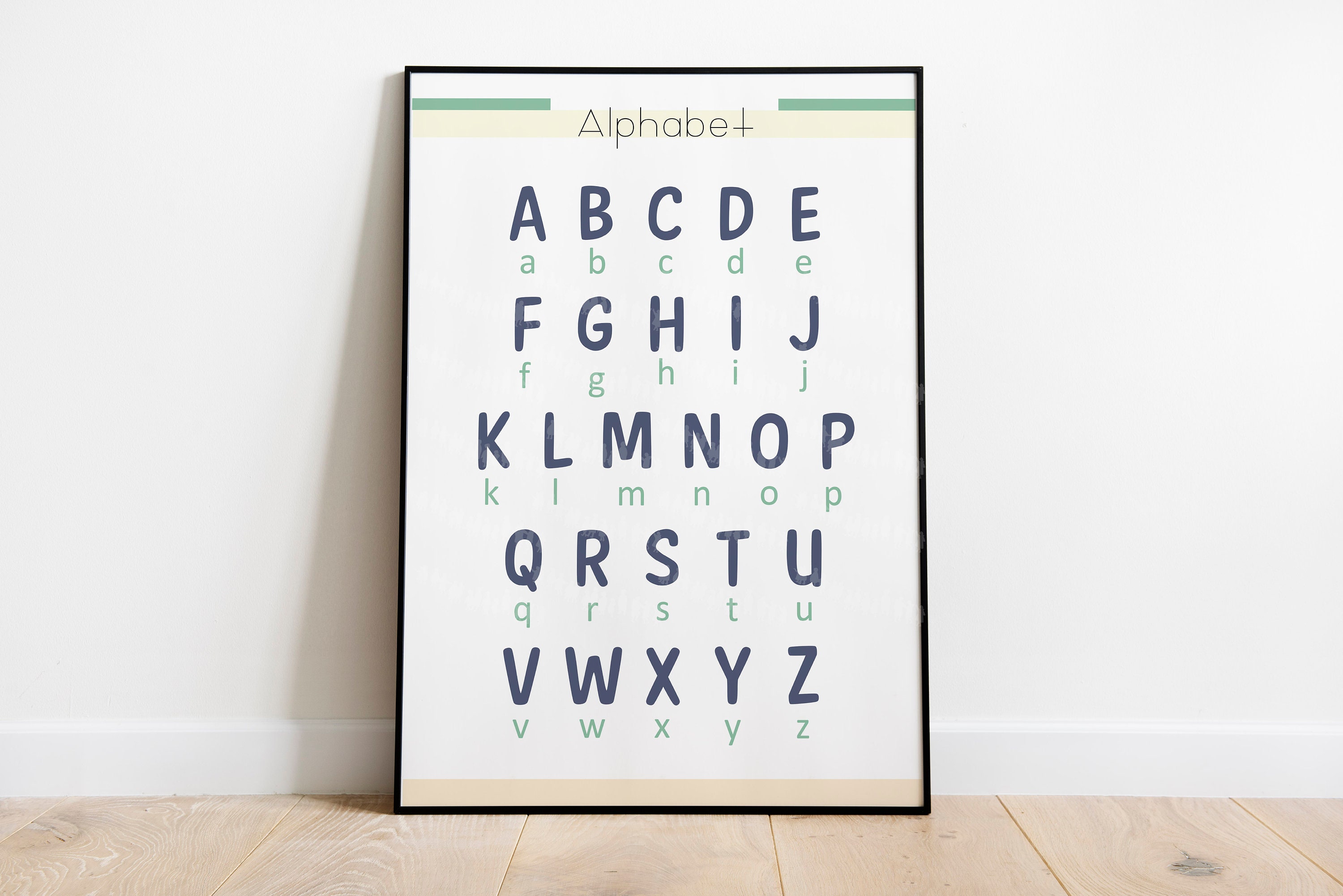 Alphabet Poster Printable Alphabet Wall Art Kids Wall Art ABC Poster