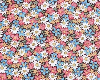 Packed Daisies, Concord House, Daisy Quilting Cotton, Small Floral Print, White Pink Blue Flower, Daisy Floral