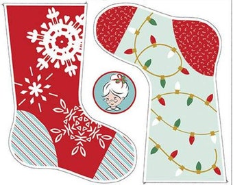 Christmas Stocking, Sale Fabric, Riley Blake, Christmas Cotton, Christmas Fabric, Santa Claus Lane, Christmas Decor, Beginner Sewing