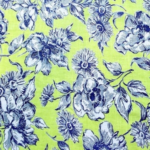 Vintage Feedsack, Floral Feedsack, Depression Era Fabric, 1930&#39;s Cotton, Green Flower Feedsack, Shabby Chic, Upcycle Fabric, Whole Feedsack