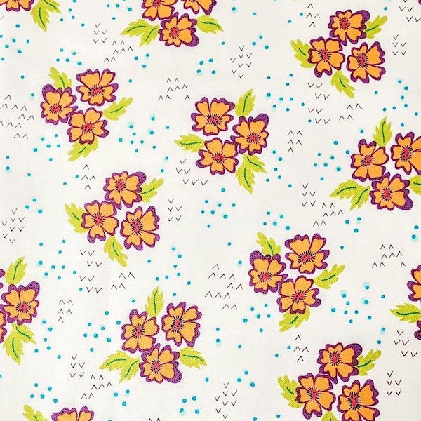 Gypsy Cotton, Jessica VanDenburgh, Sew Many Creations, Orange Floral Fabrics, Windham Fabrics, Floral Clusters, Sale Fabric