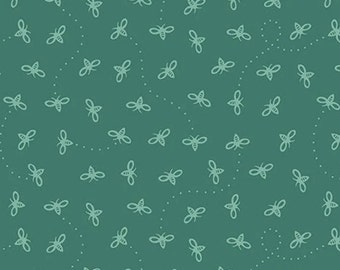 Harmony Quilting Cotton, Bees Teal, Melissa Lee, Riley Blake Designs, C11096-TEAL, Green Bee Fabric, Boy Quilt