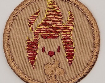 Flaming Squirrel Patrol Patch, Troop Gift, Funny Gift, Morale Patch, Backpack Patch, Hiking Patch, Embroidered Patch