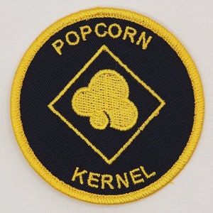 Popcorn Kernel Patch, Cub Leader Gift, Iron On Patch, Funny Gift, Morale Patch, Backpack Patch, Hiking Patch