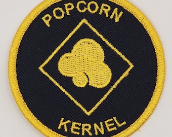 Popcorn Kernel Patch, Cub Leader Gift, Iron On Patch, Funny Gift, Morale Patch, Backpack Patch, Hiking Patch