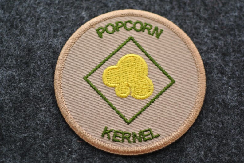 Popcorn Kernel Patch, SM Leader Gift, Iron On Patch, Funny Gift, Morale Patch, Backpack Patch, Hiking Patch, ASM Leader Gift image 1
