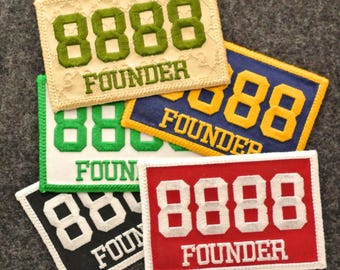 Custom Unit Number Patch - Personalized Text on Patch - Choice of Colors - Uniform Patch - Troop Pack Crew Post - Proudly Made in the USA