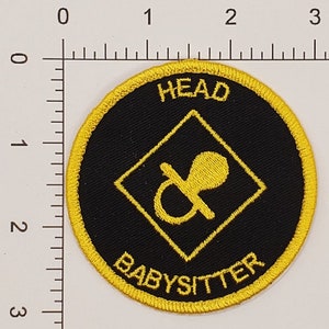 Cat Babysitter Patch, Cub Leader Gift, Iron On Patch, Funny Gift, Morale Patch, Backpack Patch, Hiking Patch image 2