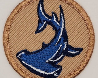 Hammer Head Shark Patrol Patch, Troop Gift, Funny Gift, Morale Patch, Backpack Patch, Hiking Patch, Embroidered Patch