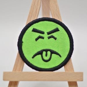Mr. Yuk Patch, Iron On Patch, Gift, Nerd Gear, Retro, Poison Control, Moriarty, Mr. Yuck, Yuk, PSA, 70's, 80's, Safety, PSA, Safety Gear